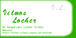 vilmos locher business card